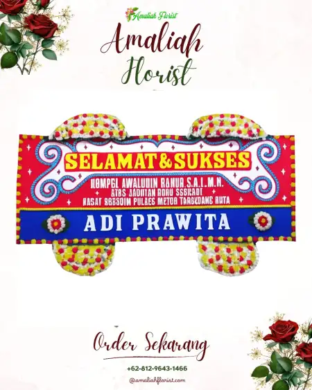 Papan Bunga Ucapan Selamat Pemenang