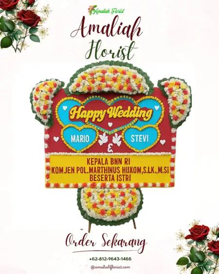 Papan Bunga Pernikahan Pemenang